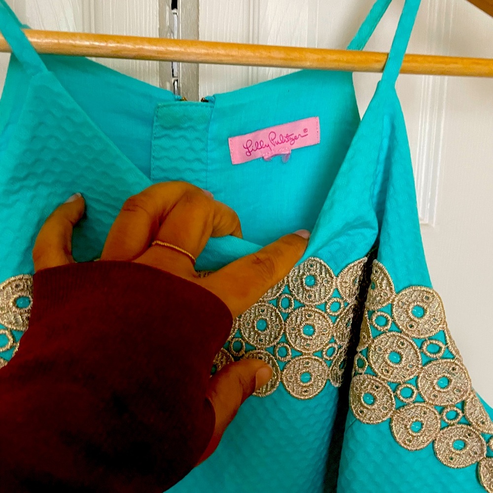 Lilly Pulitzer teal dress in size 10
